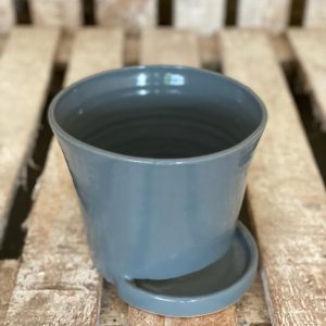 Lilac blue glazed pots