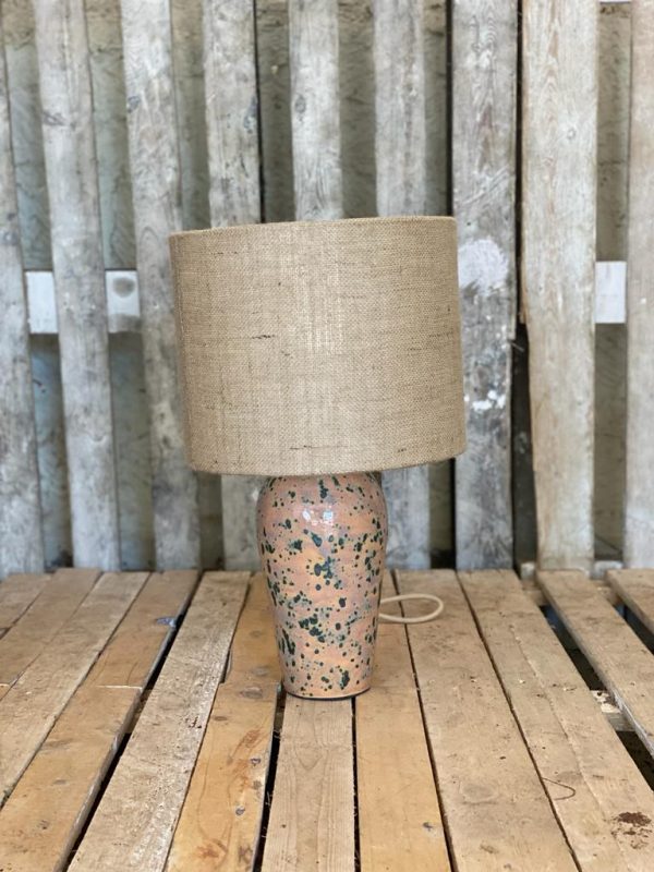 Lampstand with hessian drum