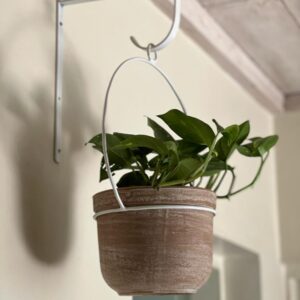 Wall bracket to hold hanging flower pot