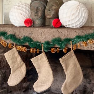 Kuzi Hessian Christmas Stocking