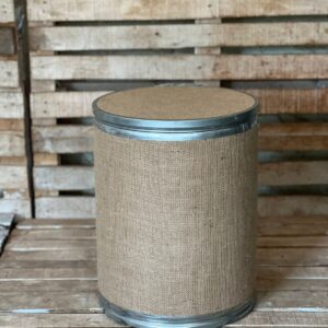 Hessian Drum sit or plant stand