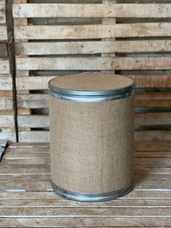 Hessian Drum sit or plant stand